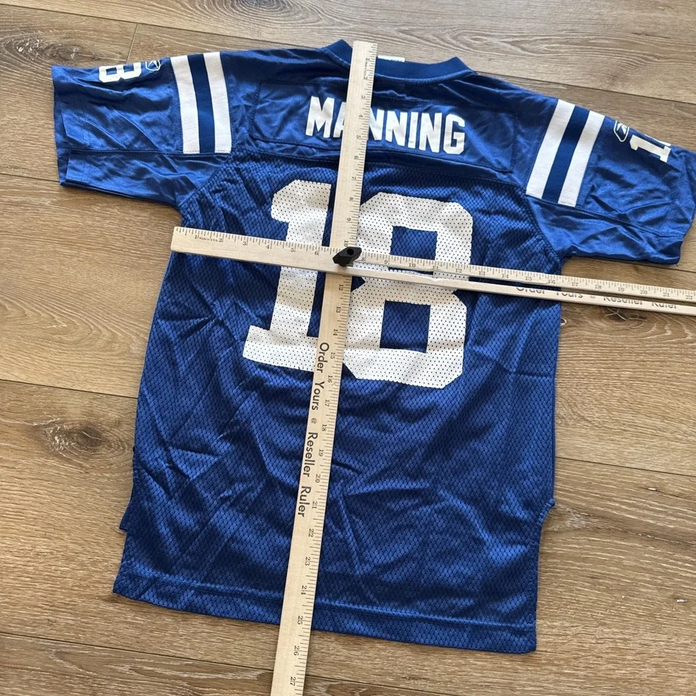 Vintage Indianapolis Colts Football Jersey Youth‎ M Blue Peyton Manning Reebok